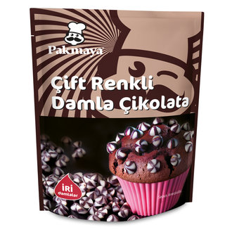 Pakmaya Çift Renkli Damla Çikolata 70 G