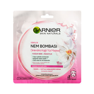 Garnier Nem Bombası Papatya Dinlendirici Kağıt Maske