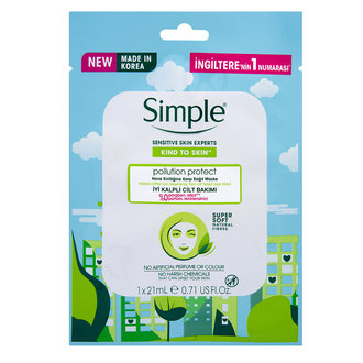 Simple Hava Kirliliğine Karşı Kağıt Maske 21 Ml