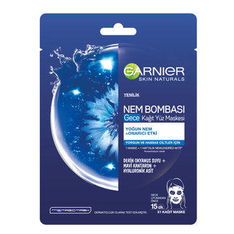 Garnier Nem Bombası Gece Kağıt Yüz Maskesi 32 G