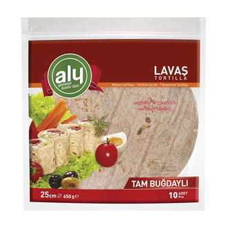 Aly Lavaş Tortilla Tam Buğdaylı 10'Lu 650 G