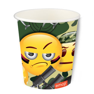 Roll-up Karton Bardak Emojı Kamuflaj 8'Li