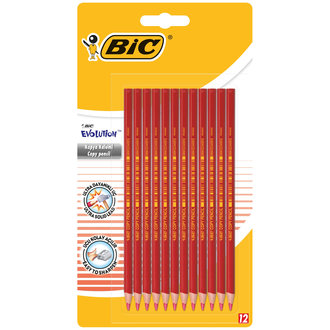 BIC Evolution Kırmızı Kopya Kalemi 12'li Blister