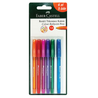 Faber Castell Bls Renklı Tükenmez Kalem 5+1