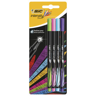 BIC Intensity Keçe Uçlu Kalem Karışık Renk 4'lü Blister