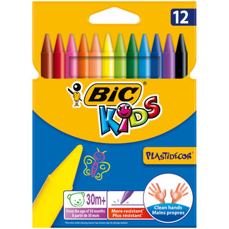 BIC Kids Plastidecor Elleri Boyamayan Pastel Boya 12'li