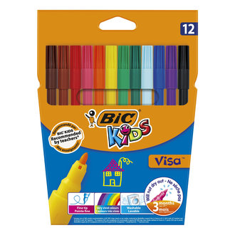 BIC Kids Visa Keçeli Kalem 12'li Kutu