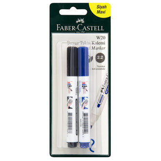 Faber Castell Beyaz Tahta Siyah - Mavi 2'Li 152