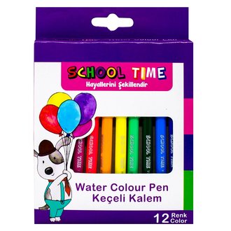 School Time Keçeli Kalem 12-Renk