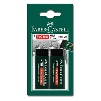 Faber Castell 2 Plastik Silgi 7089/20 Siyah