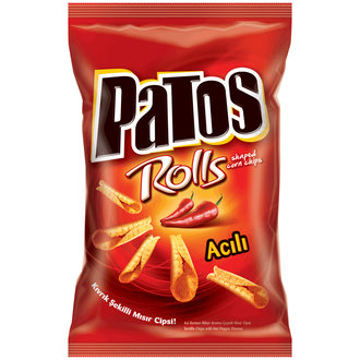 Patos Rolls Acı Biber Aro Çeşnili Mısır Cipsi 125G