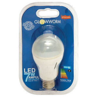 Glow Worm A60,e27 9 Watt Sarı Led