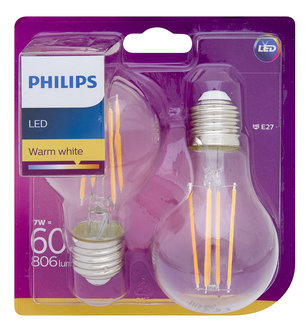 Philips Led Classic 60W A60 E27 Non-dım 2700K 2'Li