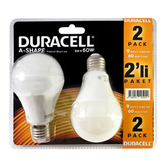 Duracell A60-e27 820Lm 9W 2'Li Beyaz Led Ampul