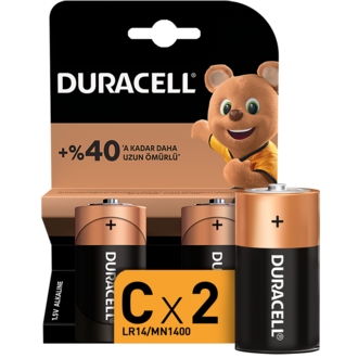 Duracell Alkalin C Piller 2’Li Paket