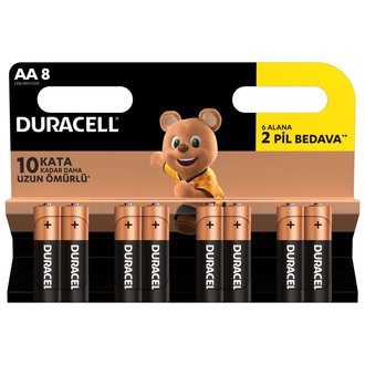 Duracell Alkalin AA Piller 8’Li Paket