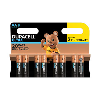 Duracell Ultra Alkalin AA Piller 8’Li Paket