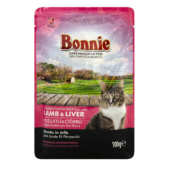 Bonnie Kedi Kuzuetli&ciğerli Pouch Jelly Kons 100 G