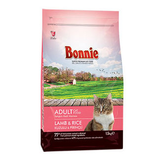 Bonnie Adult Kedi Maması Kuzu Etli Pirinçli 1,5kg