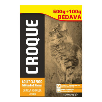 Croque Tavuklu Yetiş.kedi Mama500+100g Bonus 600G