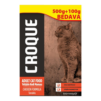 Croque Tavuklu Steril Yetiş.kedi Mama500+100 600Gr