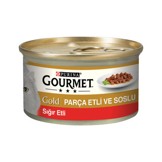 Gourmet Gold Parça Etli Soslu Sığır Etli 85 G