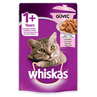 Whiskas Güveç Somonlu Kedi Poşet Maması 85G