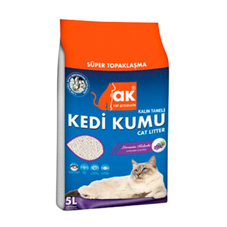 Akkum Lavanta Kokulu Kalın Taneli Kedi Kumu 5 L