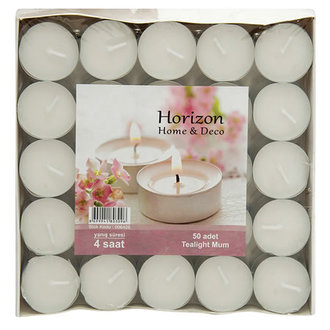 Horizon Tealight Mum 50'Li Beyaz (6426)