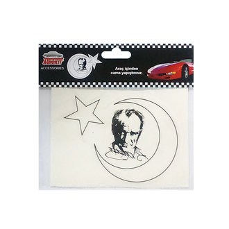 Autokit Oto Sticker ''Atatürk'' Karma