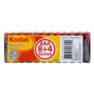 Kodak K3ahz-8+4 Shrınk Çinko Karbon İnce Pil