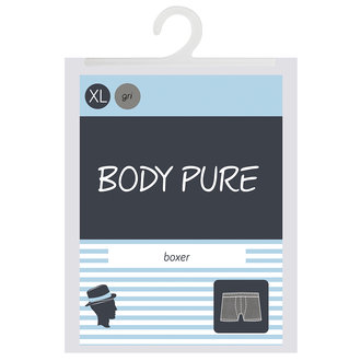 Body Pure Erkek Likralı Boxer Gri XL