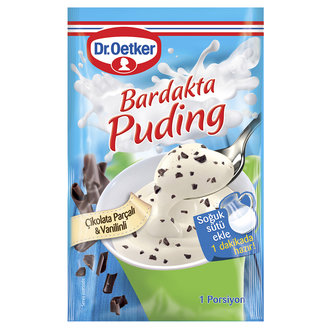 Dr.Oetker Bardakta Puding Çikolata Parçalı-Vanilin 34 G