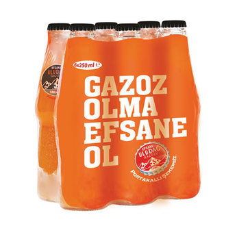 Uludağ Efsane Portakal Şekersiz 6X250 Ml Cam