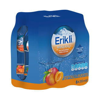 Erikli Şeftali-Kayısı Doğal Zengin Mineralli İçecek 6X200 Ml