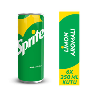 Sprite Limon Aromalı Gazoz 6X250 ML Kutu