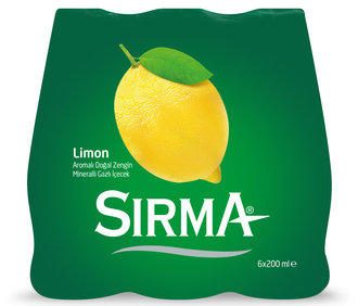 Sırma Limon Aromalı Doğal Maden Suyu 6x200 Ml