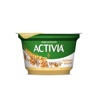 Activia Doğal Probiyotikli Yoğurt, Ceviz&Haşhaş&Yulaf 140 G