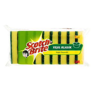 Scotch Brite Yeşil Klasik Sünger 8'Li Eko Paket