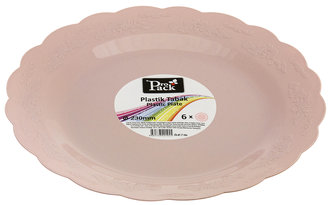 Propack 23Cm Kristal Tabak Pembe 6'Lı