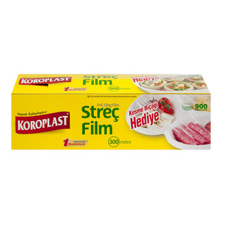 Koroplast Streç Film 300 M ( Pratik Kesme Bıçağı Hediyeli Paket )