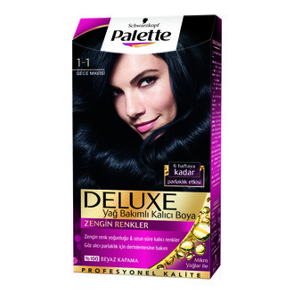 Palette Deluxe Saç Boyası Siyah İnci Gece Mavisi 1-1 80 Ml