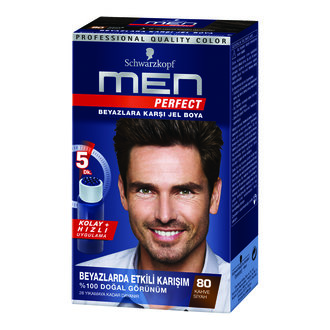 Men Perfect Erkek Saç Boyası 80 Kahve Siyah