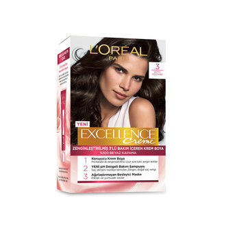 L'Oreal Excellence Creme Saç Boyası 3 Koyu Kestane 192 Ml