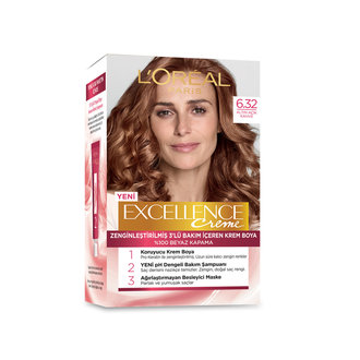 L'Oreal Excellence Creme Saç Boyası 6.32 Altın Açık Kahve